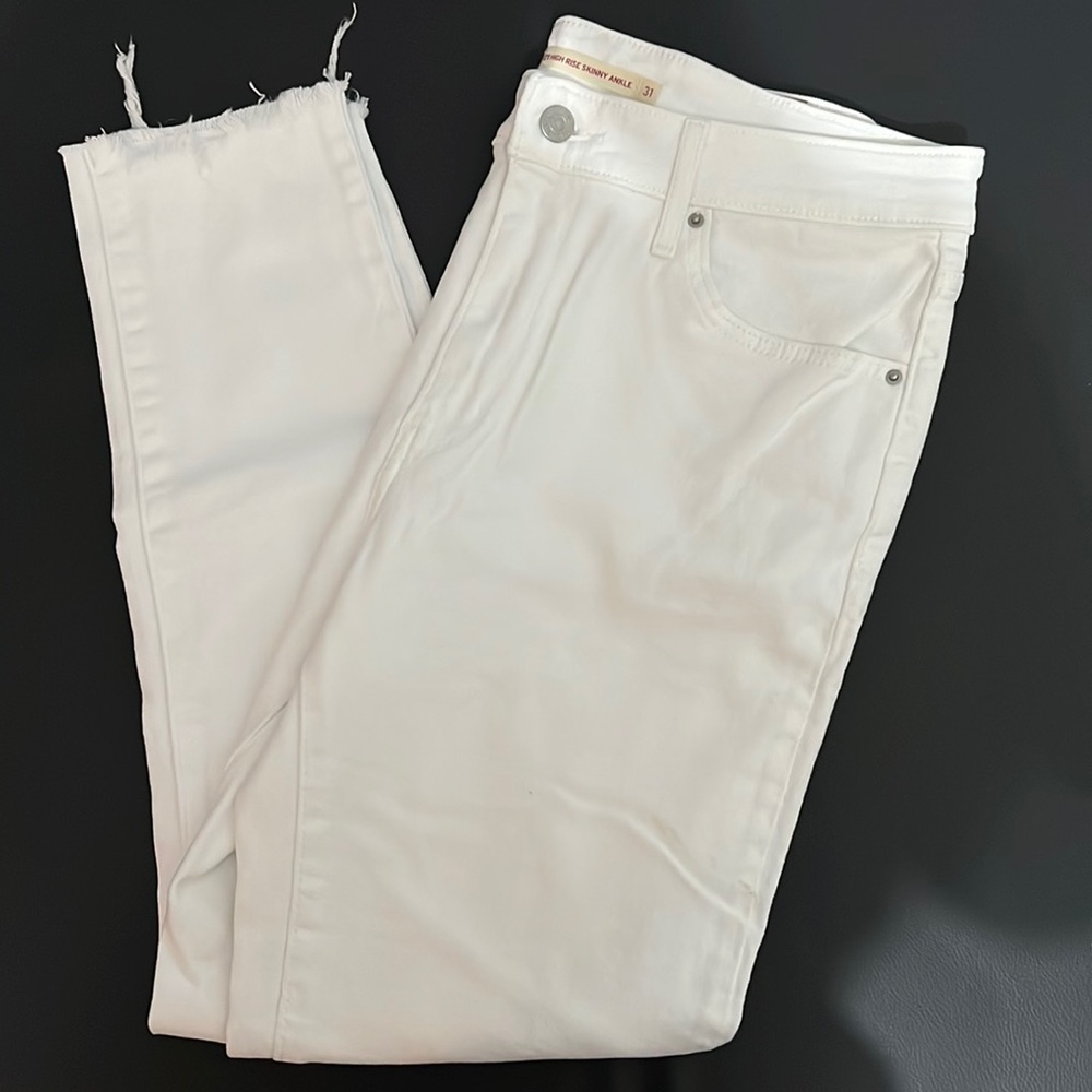 Levi high rise skinny ankle jeans